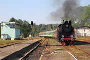 31.08 Pociąg Pierścień manewruje na stacji w Nysie