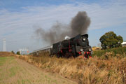 04.10 Parow&oacute;z Ol49-69 z pociągiem WOLTUR w drodze do Nowejwsi Mochy