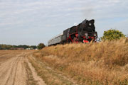04.10 Lokomotywa parowa Ol49-69 z pociągiem WOLTUR w drodze do Rakoniewic