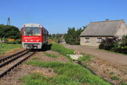 01.07.2015 Pociąg Pleszewskiej Kolei Lokalnej przejeżdża przez Kowalew